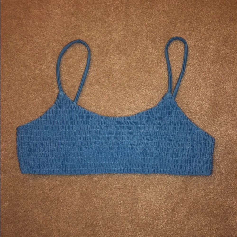 blue bikini top